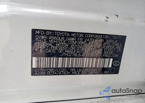 2018 Lexus Gs 350 Base z USA, uszkodzony, nr VIN JTHCZ1BL6JA007853